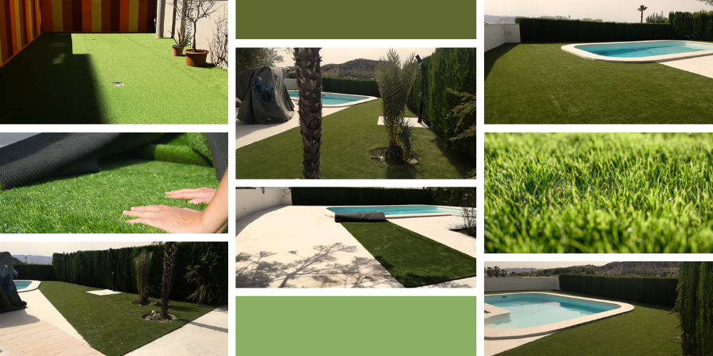 Instalación de césped artificial jardín perfecto todo el año